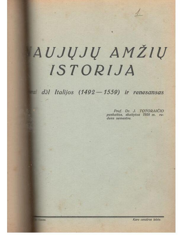 Istorijos dėstymo metodika. Naujųjų Amžių istorija - P. Penkauskas, J. Totoraitis 2