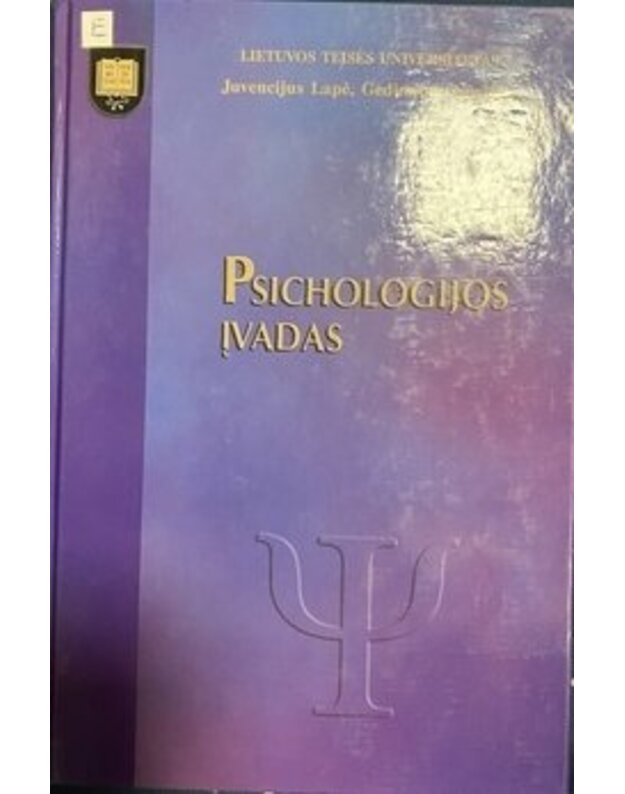 Psichologijos įvadas - Lapė Juvencijus, Navikas Gediminas