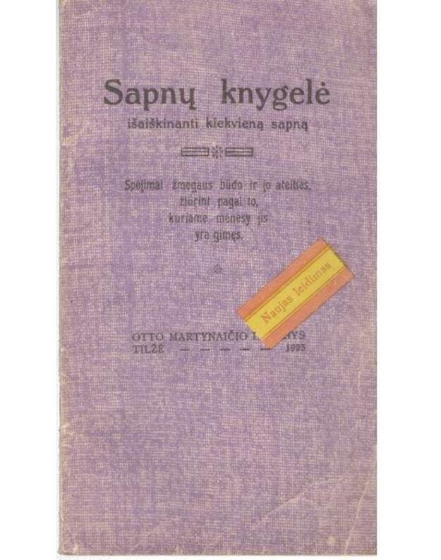 Sapnų knygelė išaiškinanti kiekvieną sapną  - 