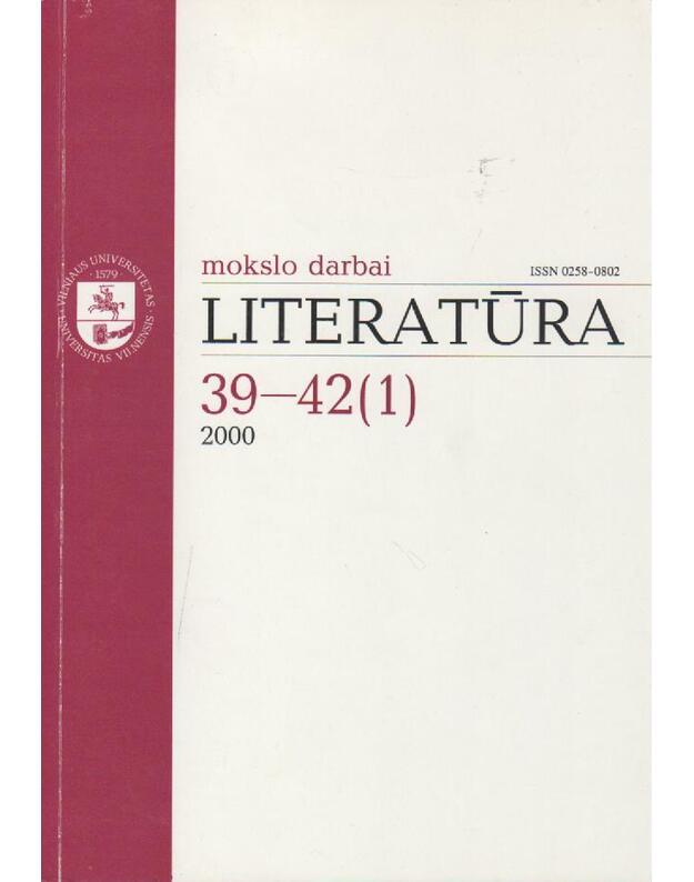 Mokslo darbai. LITERATŪRA - red. kolegija