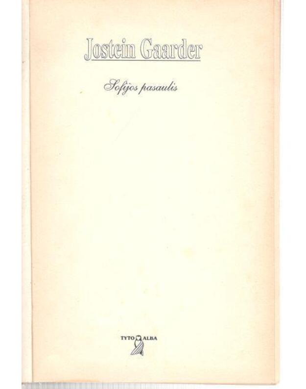 Sofijos pasaulis. Romanas apie filosofijos istoriją - Gaarder Jostein