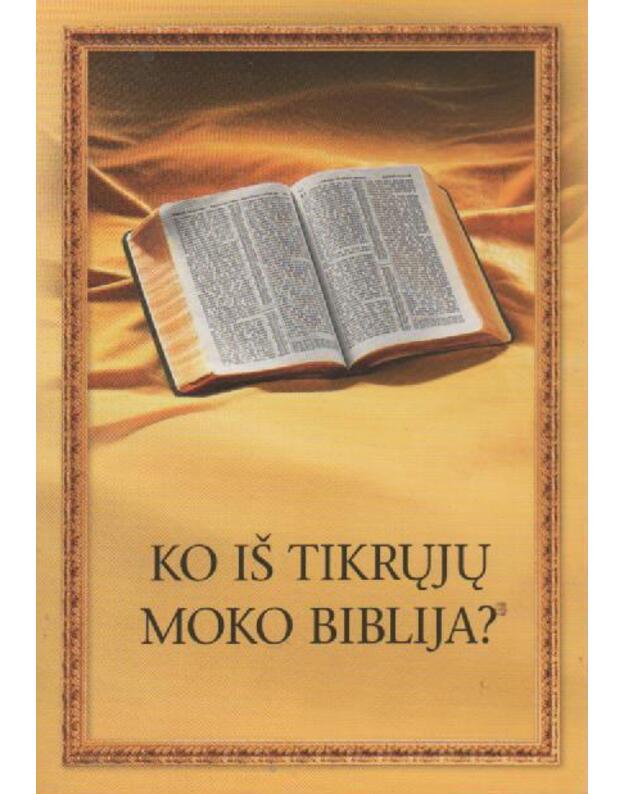 Ko iš tikrųjų moko Biblija? - 