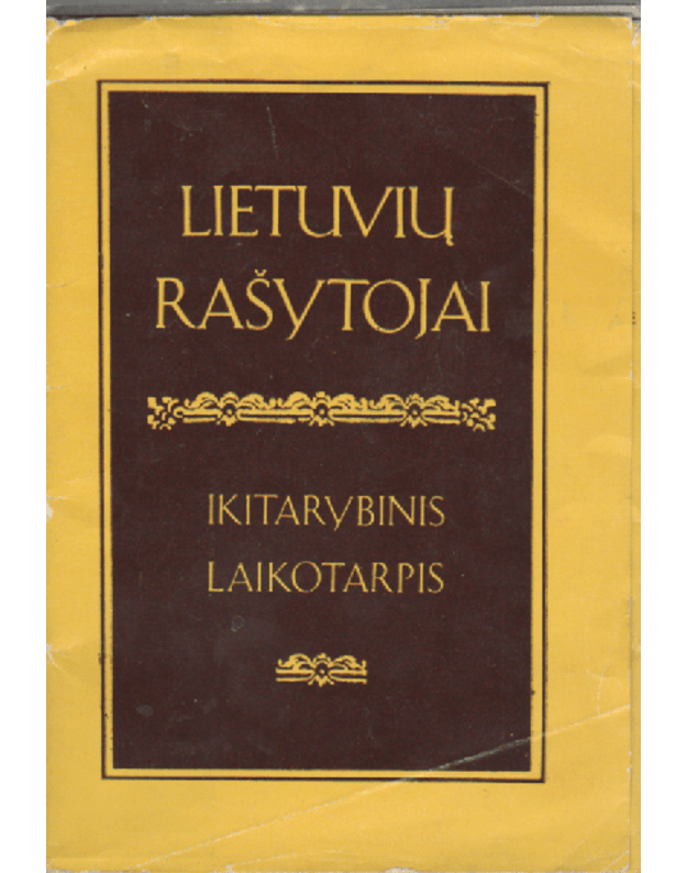 Lietuvių rašytojai. Ikitarybinis laikotarpis - Mackevičiūtė Regina