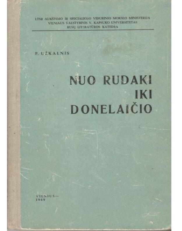 Nuo Rudaki iki Donelaičio - Užkalnis P.