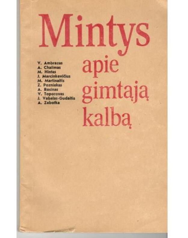 Mintys apie gimtąją kalbą - Šukys Jonas