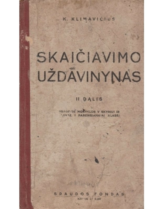 Skaičiavimo uždavinynas II dalis - K. Klimavičius