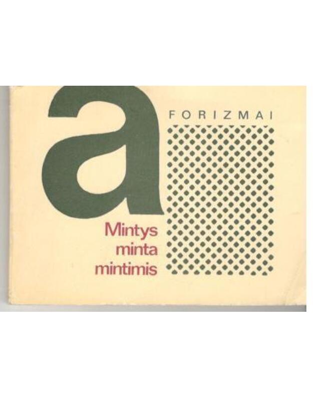 Mintys minta mintimis. Aforizmai - Dabulskis A., sudarytojas
