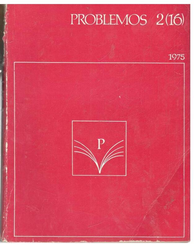 Problemos 2-1975. Mokslinis leidinys - Redakcinė kolegija