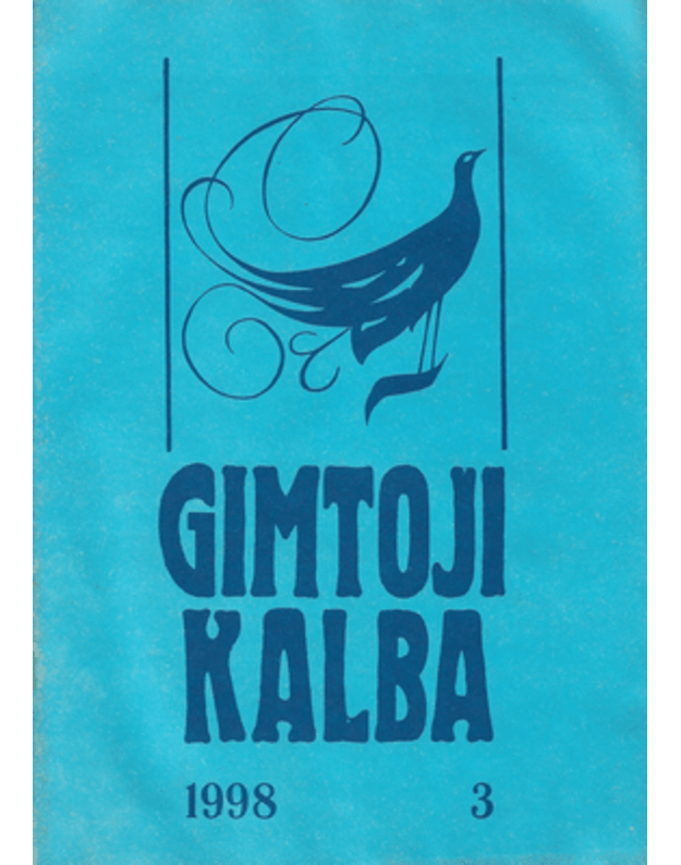 Gimtoji kalba / 1998 Nr. 3 - vyr. red. Aldonas Pupkis