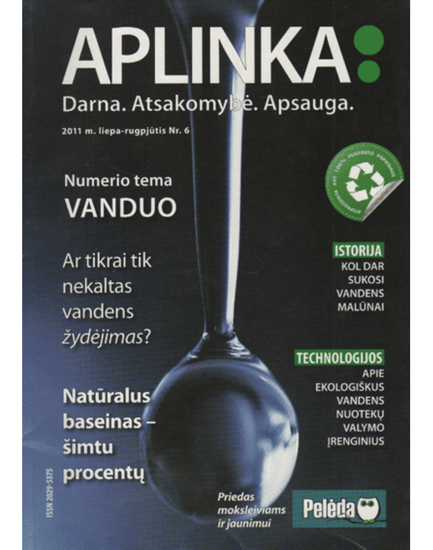 Aplinka: darna. Atsakomybės. Apsauga. - Nr. 6 2011 metai