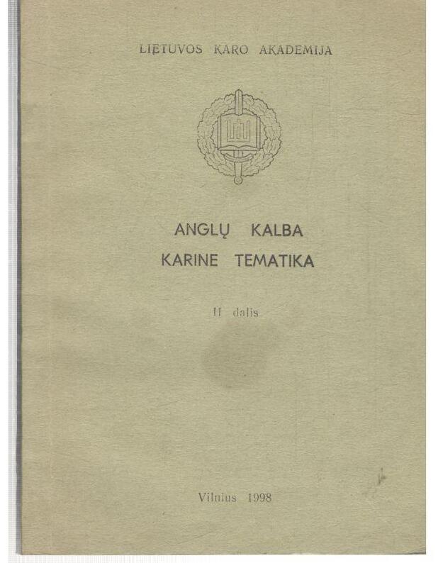 Anglų kalba karine tematika, II dalis - Autorių kolektyvas