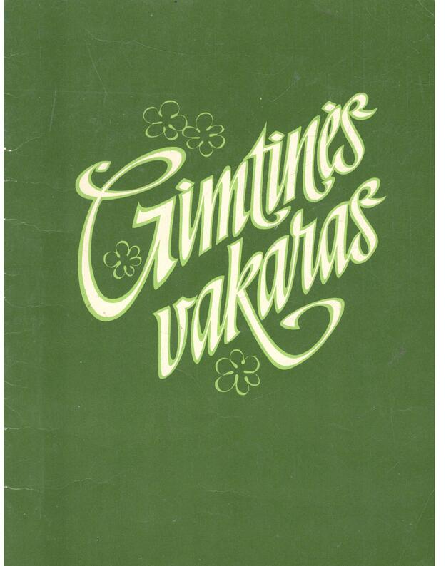 Gimtinės vakaras. Dainos moterų chorui - Jankauskas Pranas, sudarytojas