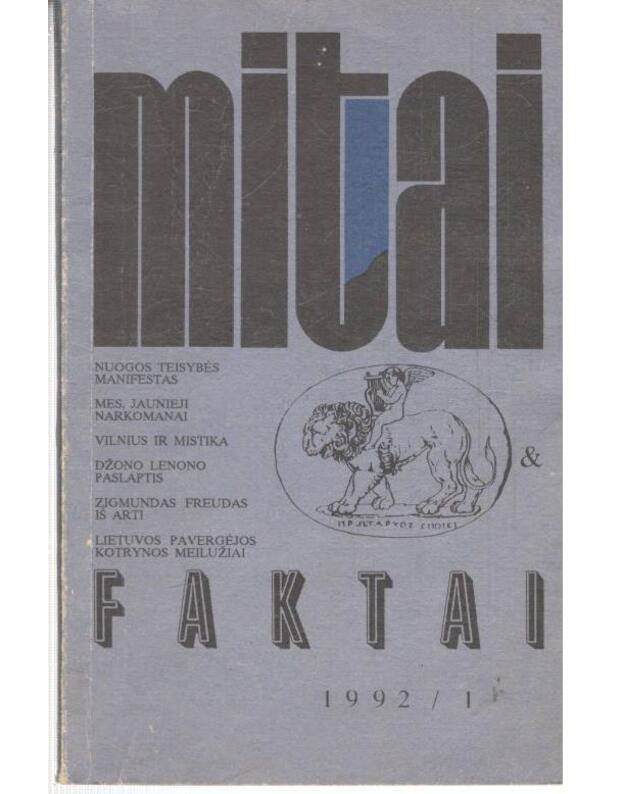 Mitai ir faktai 1992/1 - red. Algimantas Bučys